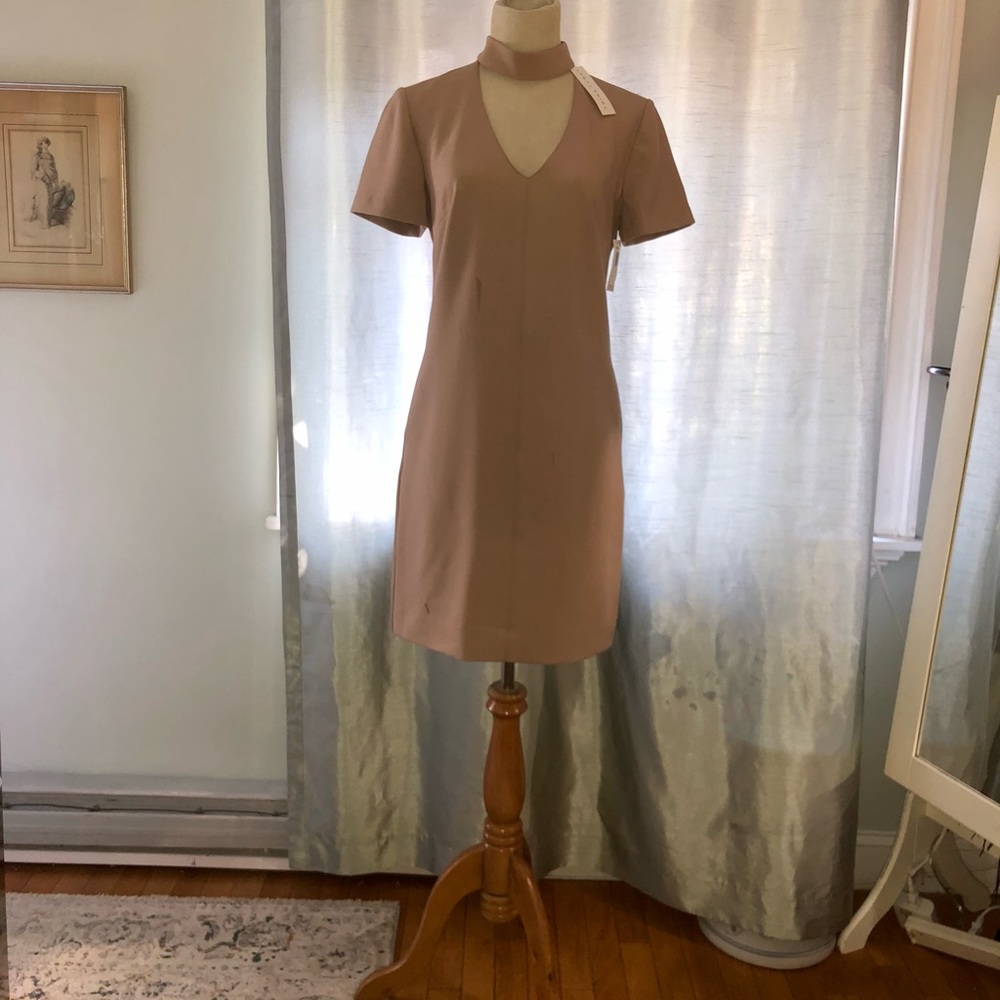 Trina Turka designer beige camel dress with tags